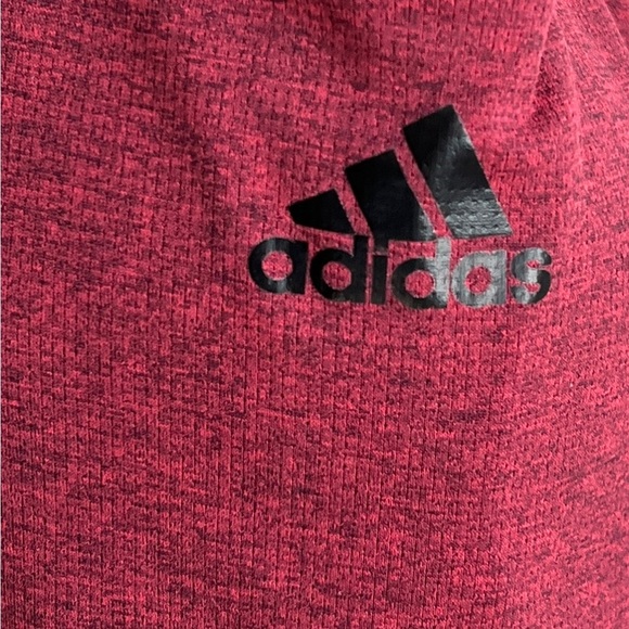 Adidas Women’s Burgundy Red Workout Tank Top Pad Shelf Bra Climachill vtg Run - Picture 10 of 10